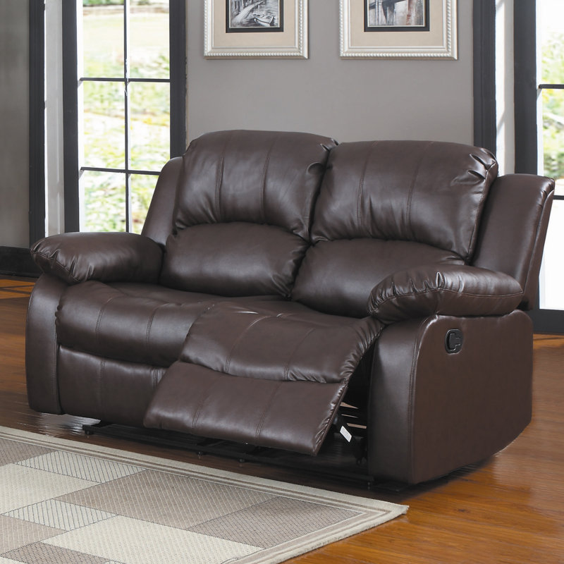 Latitude Run® Malec 60" Wide Faux Leather Pillow Top Arm Reclining Loveseat & Reviews Wayfair